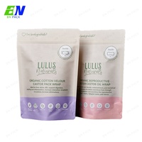 Sac en papier kraft refermable avec impression personnalisée sac de thé café collations avec fermeture à glissière sac de qualité alimentaire