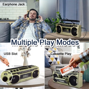Chất lượng cao retro cổ điển cũ AM FM SW đài phát thanh cassette <span class=keywords><strong>Player</strong></span> Loa Cassette Boombox - Product Image 4