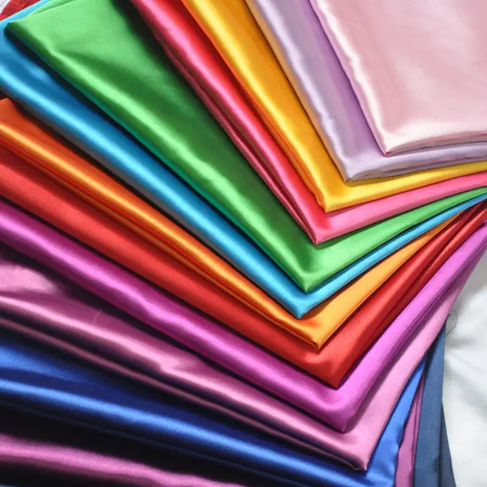 Оптовая продажа спандекс герцогиня Свадебная атласная шелковая ткань рулон для свадебного платья