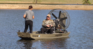 Lancha de rescate y patrullaje de aleación de aluminio para limpieza de pantanos y zonas de lodo, con propulsión aérea. - Product Image 5
