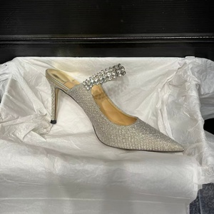 Diseño de primera calidad de tacones de aguja brillantes de alta calidad, elegantes zapatos de tacón alto con diamantes de imitación para mujer, zapatos de moda para mujer. - Product Image 3