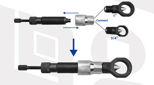 9PCS 3/8" 5/8" 1/2" 3/4" 1" Hydraulic Mechanical Nut Splitter Breaker with <strong>Wrench</strong> Hand Tool <strong>Set</strong> - Product Image 4