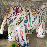 Décorations Animales Gonflables Extensibles pour Festivals : Hippopotame Gonflable Coloré pour Expositions Thématiques