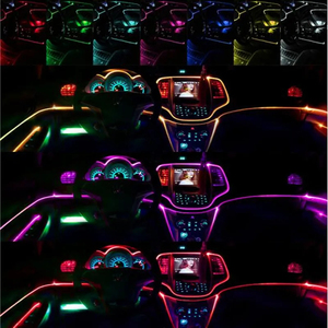 Luces LED RGB <span class=keywords><strong>de</strong></span> Fibra Óptica para Decoración Interior <span class=keywords><strong>de</strong></span> Automóviles, 12V, 4/6/8/10 en 1, Luz Ambiental, Aplicación para Decorar, Tiras <span class=keywords><strong>de</strong></span> Luz <span class=keywords><strong>de</strong></span> Atmósfera - Product Image 6