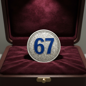 Pièce commémorative sportive en argent, fabrication directe d'usine, motif personnalisé 67 <span class=keywords><strong>Meme</strong></span>, design en relief, souvenir d'événement sportif, cadeau - Product Image 3