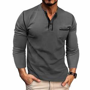 New Tùy Chỉnh In Nút Áo Nặng <span class=keywords><strong>Polyester</strong></span> Lỏng Phù Hợp Với Dài Tay Áo Mui Xe T-Shirt Túi Người Đàn Ông Xe Sử Dụng - Product Image 4
