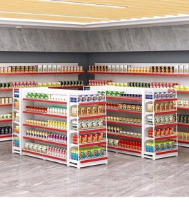 Rak <span class=keywords><strong>Display</strong></span> Logam Gondola Dua Sisi Ringan untuk Toko CVS dan Rak Supermarket - Product Image 5