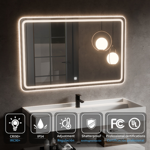 Cao cấp thông minh fogless tắm Gương điều khiển cảm ứng phòng tắm gương LED chiếu sáng không thấm nước chống sương mù tính năng thông minh gương - Product Image 3