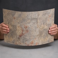 Revêtement mural flexible en pierre Golden Sand, panneau souple en ardoise MCM, revêtement en sable de quartz imperméable