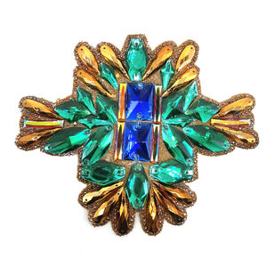 Conceptions personnalisées en stock pièces strass repassage appliques strass cristal appliques pour carnaval Costumes artisanat - Product Image 1