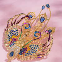 Broche vintage TIANSHE haut de gamme avec pompon phénix, cadeaux de fête pour femmes, mode, luxe, broche animale, vente en gros