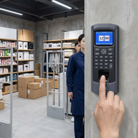 Machine de pointage par empreinte digitale avec lecteur de carte d'identité en option, contrôle d'accès Wiegand, rapport USB pour employés de bureau