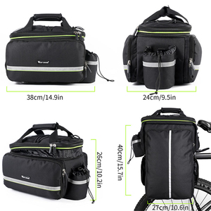 WEST BIKING New Foldable Waterproof MTB Road Bike Bag 25L <b>Large</b> Capacity Travel Luggage Carrier Bicycle Seat Bag - Product Image 2