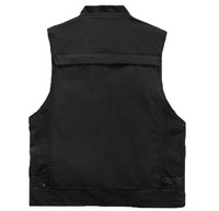Homme à Maillage Gilet De Pêche Photographie Travail Multi-poches À L'extérieur du Journaliste Gilet Slim Fit Doublure En Maille