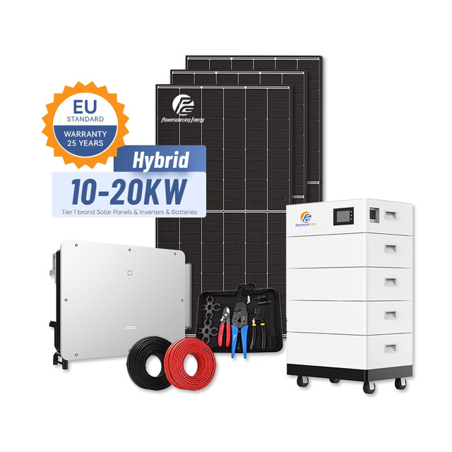 Hybrid Solar System 5kW to 40kW Solar Panels With Battery and Inverter Panel Solar Kit Completo Solar Energy System