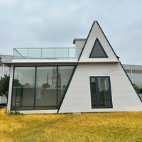 Maisons en A-frame personnalisées, maisons modulaires à ossature acier, chalet triangulaire étanche à 2 étages, appartement de villégiature, hôtel