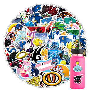 Marca ZY 50-100 piezas Cross-Border <span class=keywords><strong>Sonic</strong></span> Graffiti PVC UV impreso pegatinas impermeables para equipaje Notebook Scooter y taza de agua - Product Image 6