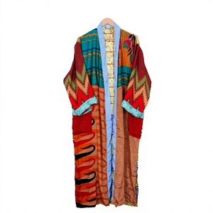 Women's Plus Size Vintage Japanese Indian Silk Breathable Soft Summer Dressing Gown Topshop Smooth Kimono Bridesmaids <b>Beach</b> - Product Image 1