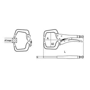 BETA - 010620327 Pince autobloquante réglable avec mâchoires en forme de C en aluminium (multi-pack) -PINCE ET COUPE EAN 8014230935508 - Product Image 2
