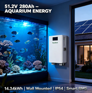 Batterie au lithium 51,<span class=keywords><strong>2</strong></span> V 48 V 280 Ah 14 kWh pour système solaire hors réseau, montage mural avec roues - Product Image 1