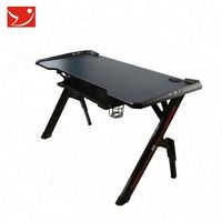 Bureau et chaise de jeu pour ordinateur personnalisés avec pieds en Y noirs