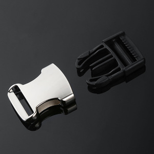 Jiuyuan Metal Side Release Buckle Silver Black Alloy Durable For Bags <b>Backpack</b> <b>Strap</b> Accessories - Product Image 3