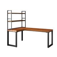 Bureau d'angle en bois massif bibliothèque combinaison maison étudiant chambre bureau bureau en forme de L bureau ordinateur bureau coin
