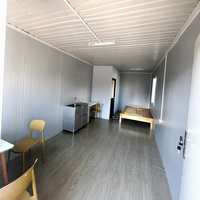 Villa préfabriquée entièrement meublée, respirante, d'épaisseur standard, certifiée CE, en conteneur maritime pliable, pour bureau ou habitation.