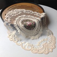 Tapis de Table Anti-brûlure en dentelle, 1 pièce, napperon artisanal en broderie, Style européen