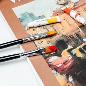 Offre Spéciale Artiste Peinture Pinceau Ensemble De 10 Formes différentes Avec Des Cheveux en Nylon Brosses À Manche Court Pour La Peinture D'art - Product Image 4