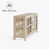 Meuble TV et buffet de salon en bois au design antique moderne avec portes, meuble de rangement personnalisé