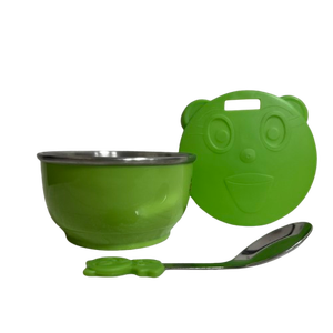 ชามเด็กสแตนเลสเกรดอาหาร 304 ชามป้อนอาหารเด็กแบบสองชั้นเก็บอุณหภูมิ - Product Image 6