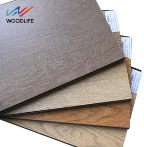 Revêtement de sol stratifié imperméable gaufré en bois HDF 8mm 12mm Décoration intérieure Click Floor