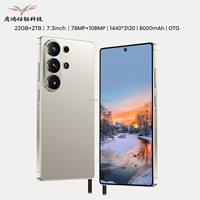 Nouveau Smartphone Android 5G S26 Ultra Original 2026, 22 Go + 2 To, Écran 7,3 Pouces, Stylet Intégré, Batterie 8000 mAh, Prix de Gros