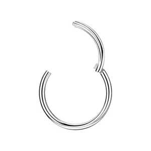Кольцо для носовой перегородки из нержавеющей стали 316l, ювелирные изделия для тела, перегородка 1,0/1,2/1,6 мм, откидное кольцо для носа