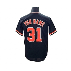 Vente en gros d'usine, maillot de baseball respirant avec broderie 3D personnalisée et numéros, chemises pour hommes - Product Image 6
