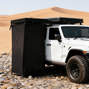 Tenda Doccia Portatile Pieghevole da Campeggio, Tenda Laterale per Auto con Doccia e WC, Luce USB Integrata - Product Image 1