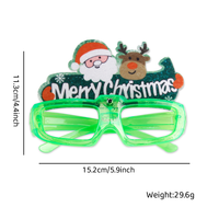 Lunettes de fête de Noël à motif Père Noël, monture rouge, accessoire festif pour selfies, idéales pour les réunions de famille - Vente chaude