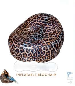 Sillón Puff Inflable Plegable de PVC con Estampado de Leopardo MAKE WAVES, Sofá Perezoso Portátil para Interiores y Exteriores - Product Image 5
