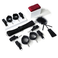 Ensemble de Sangles de Lit BDSM à Succès, Menottes Mains et Pieds, Écarteurs de Jambes, pour Liaison et Entraînement, Masques Oculaires, Jouets Sexuels, Dropshipping