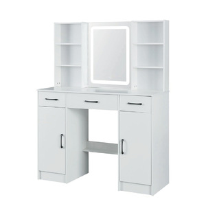 Ningbo Hongzi Makeup Vanity With <b>Lighted</b> <b>Mirror</b> Storage For Beauty Shops And Studios - Product Image 2