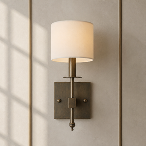 Custom Handmade Modern Luxury Brass Fabric Shade Wall Sconce 1-<b>Light</b> for <b>Bedroom</b> Living Room Hallway Staircase Villa OEM ODM - Product Image 3