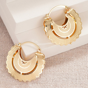 Orecchini a polsino a strisce cave per donna, stile vacanza, accessori per l'orecchio da indossare tutti i giorni - Product Image 6