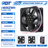 4656ZWH AC Axiallüfter 230VAC 120mm 12038 Feuchtigkeitsgeschützter Hochgeschwindigkeits-Metallflügel Inverter-Schrank-Belüftungsersatz