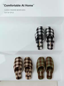 Material de tartán escocés de diseño a cuadros de moda Simple de alta calidad primavera y otoño hombres y mujeres con las mismas zapatillas - Product Image 3