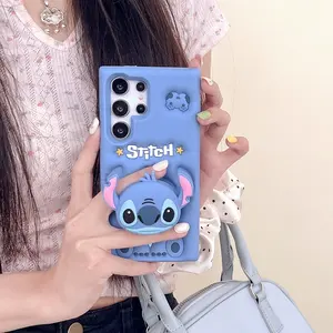 Funda de Silicona Suave con Diseño de Dibujos Animados y Soporte para Teléfono con Agarre de Cabeza 3D para Samsung Galaxy S24 Ultra S23 Plus S22 S21 S20 FE S24 Plus A54 - Product Image 3