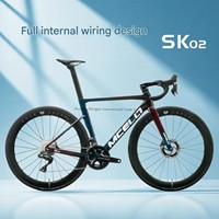 Vélo de route en fibre de carbone léger et aérodynamique, frein à disque plat entièrement en carbone, 24 vitesses, vélo de course sportif