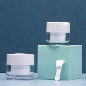 Container Double Wall Luxury Cosmetic Container 1 Oz 30 Ml 50ml Clear Acrylic Plastic Double Wall Jar White Acrylic Jar Custom Logo