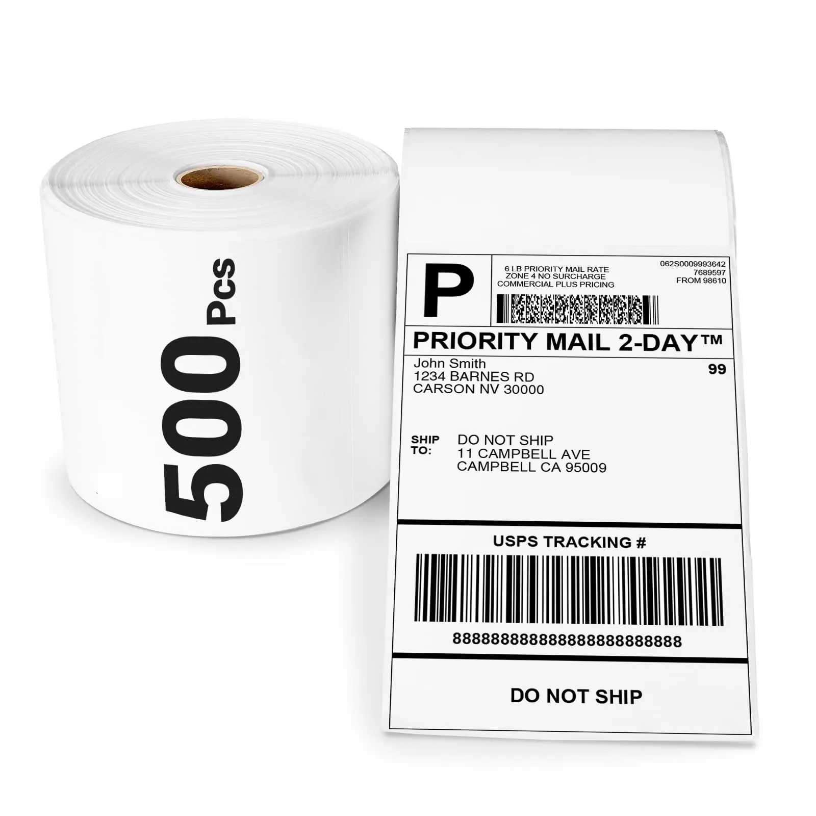 4 X 6 Inch Direct Blank Shipping Label Roll Barcode A6 Printer Thermal Sticker Paper 100x150mm Waybill Sticker