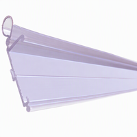 ESLXH622 Profilé d'extrusion en PVC transparent pour porte-étiquettes de rayonnage, présentoir d'étiquettes de magasin, longueur personnalisée OEM/ODM, hauteur 61 mm